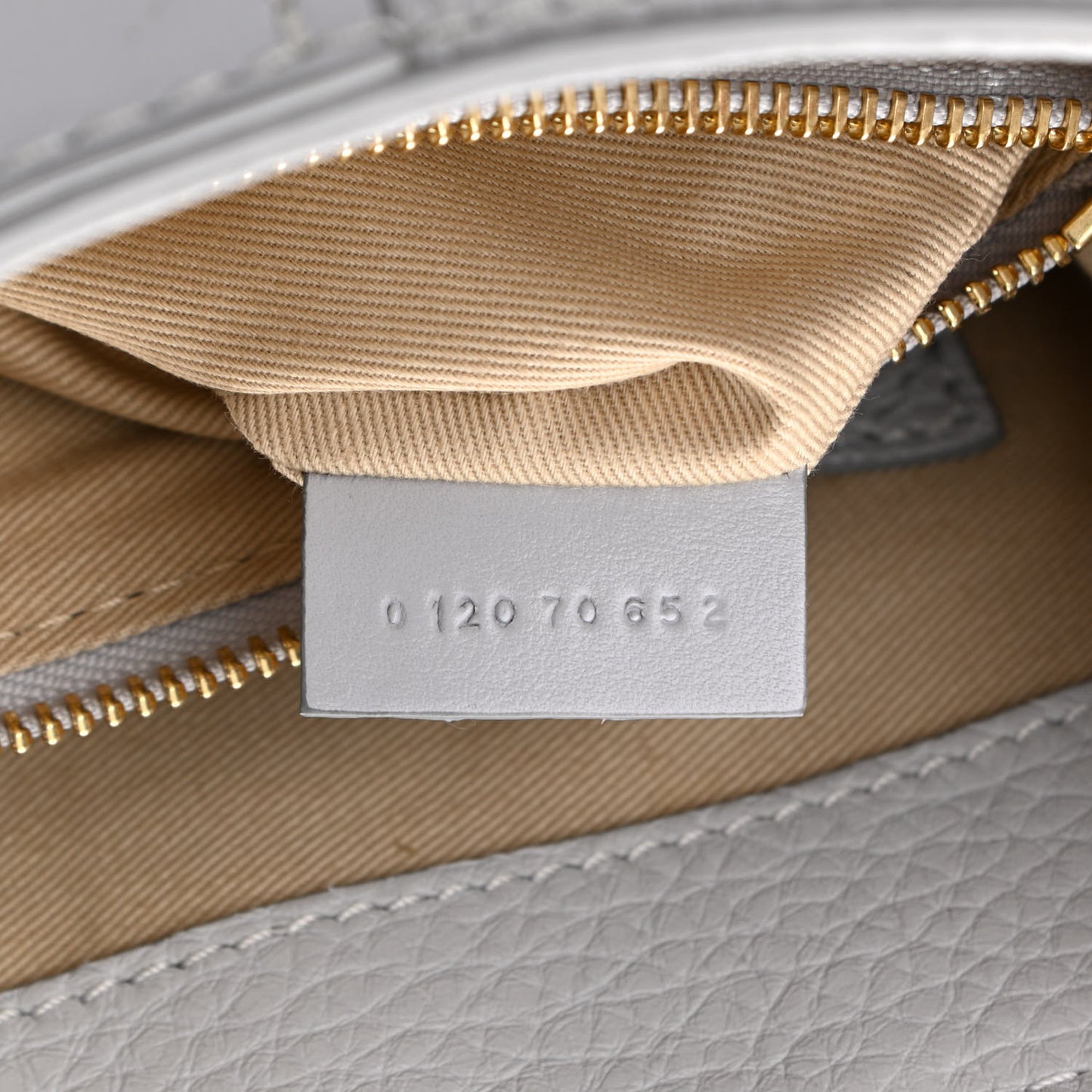 Grained Calfskin Small Aby Day Shoulder Bag Light Cloud