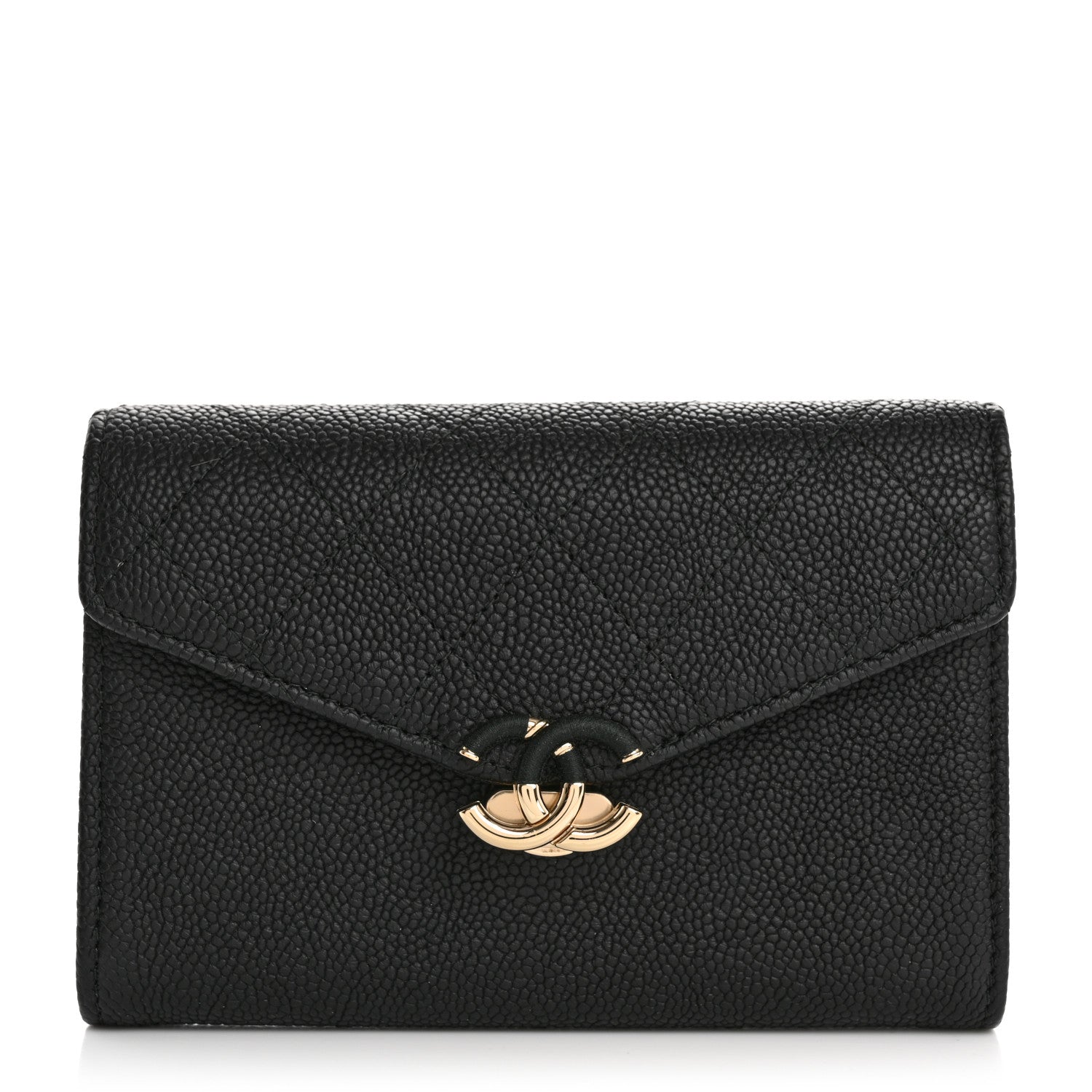 Chanel Caviar Quilted Medium CC Box Flap Wallet Black 1757533