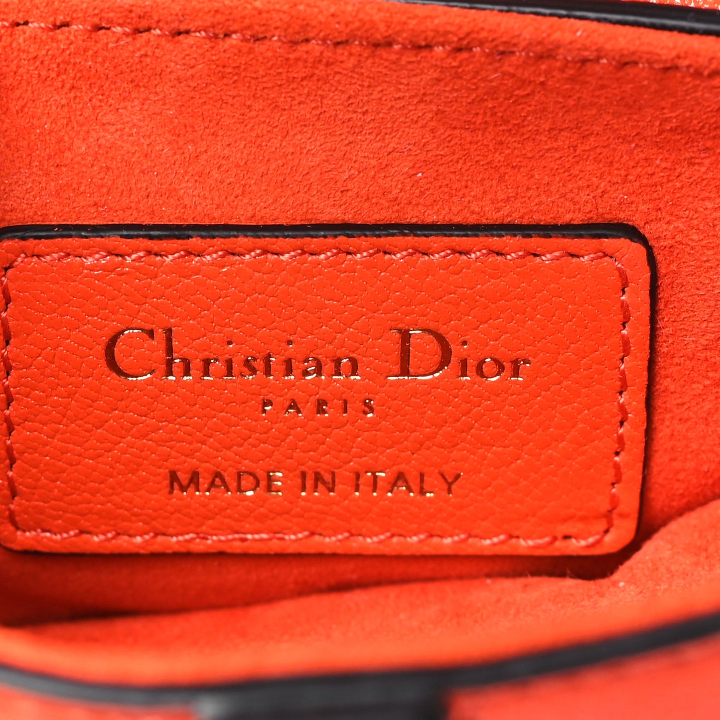Goatskin Micro Saddle Bag With Strap Bright Orange