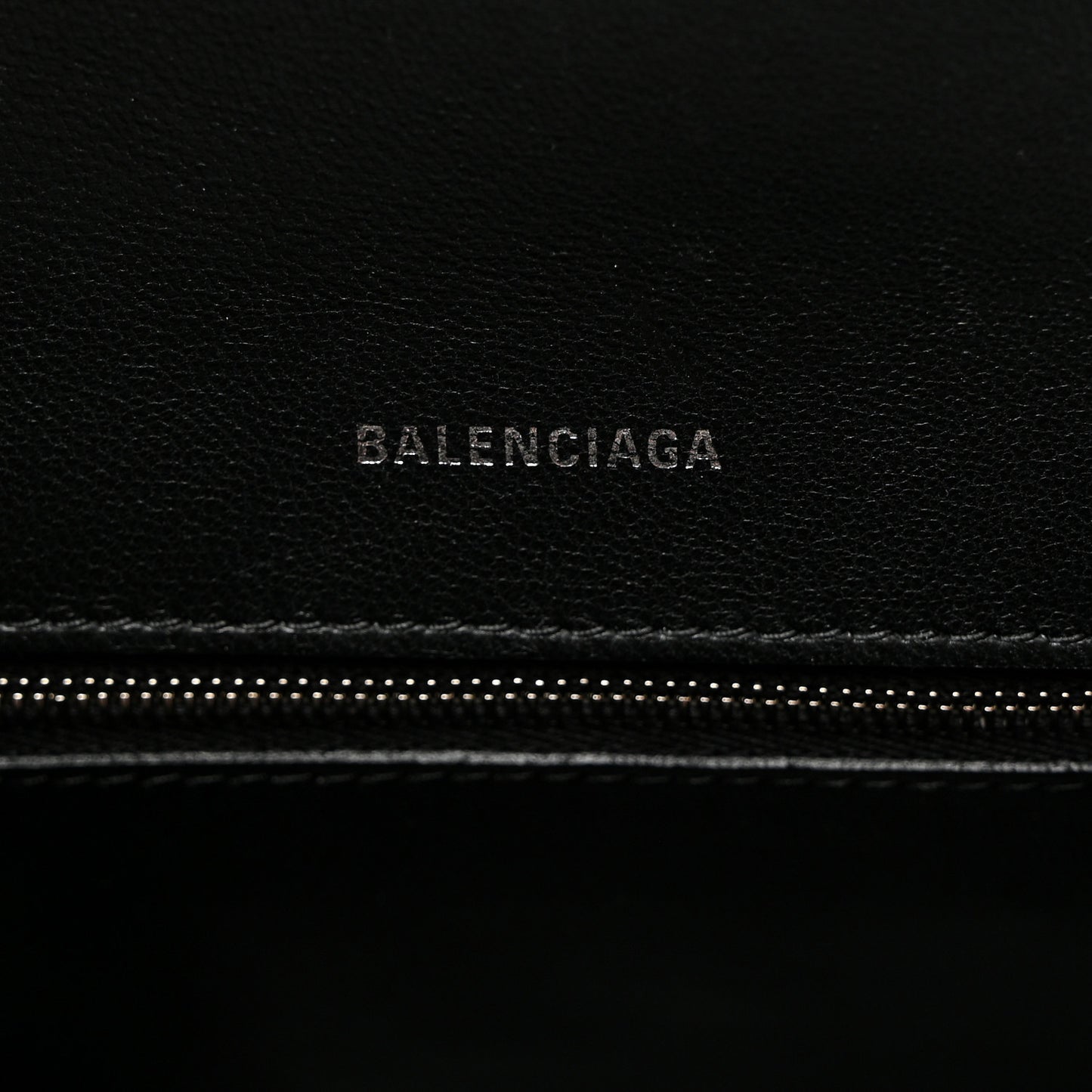 Agneau Graffiti Logo Small Hourglass Top Handle Bag Black