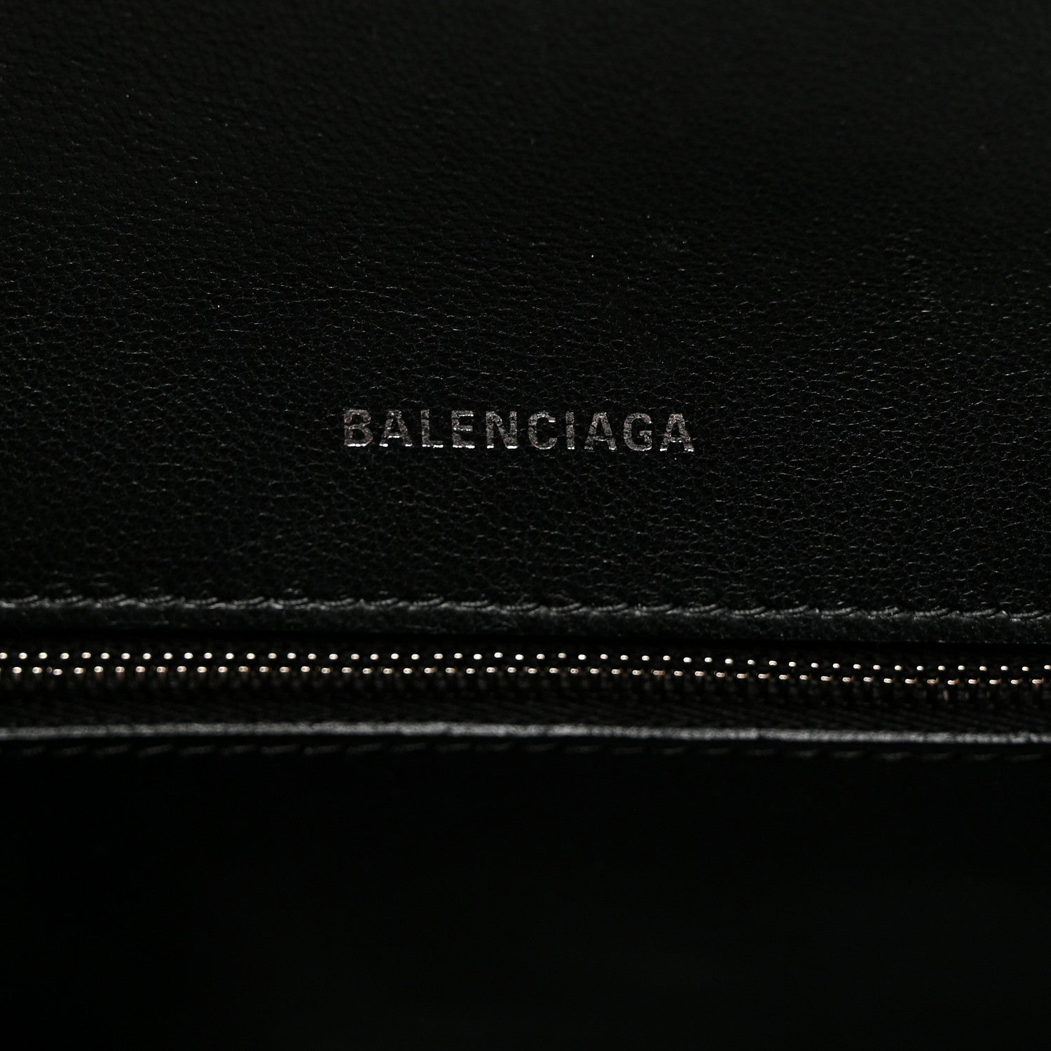 Balenciaga Agneau Graffiti Logo Small Hourglass Top Handle Bag Black 6 of 11