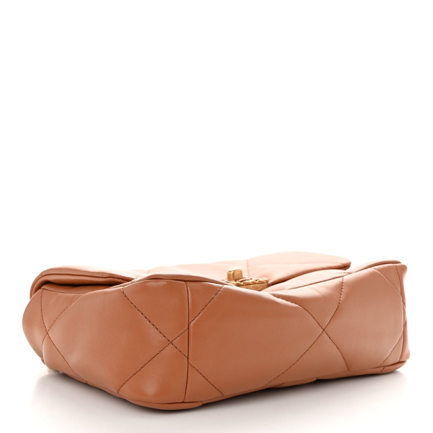 Lambskin Quilted Medium Chanel 19 Flap Brown