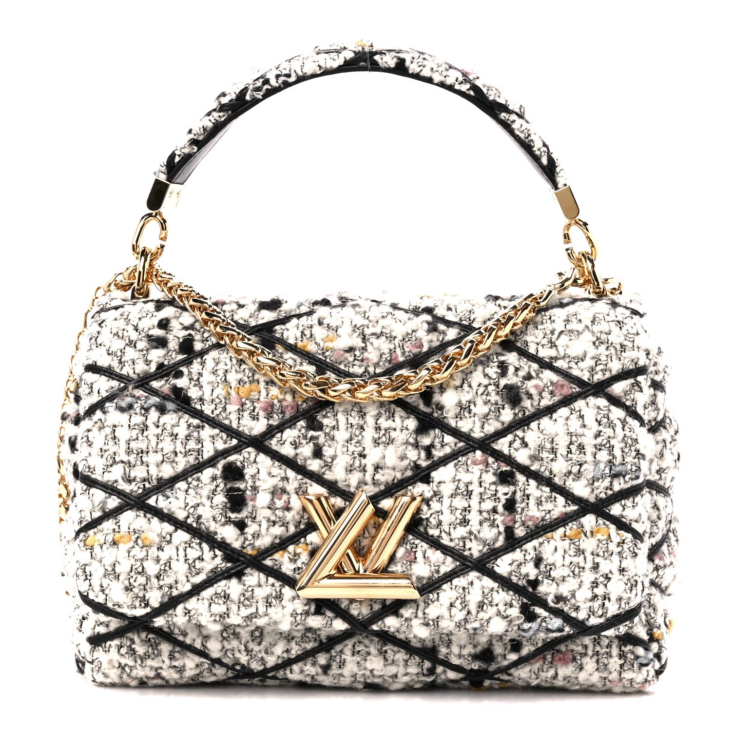 Louis Vuitton Tweed Malletage GO-14 MM Heathered Grey 1 of 12