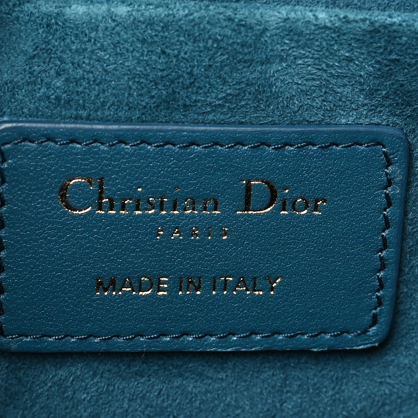 Lambskin Cannage Small Diortravel Vanity Case Deep Ocean