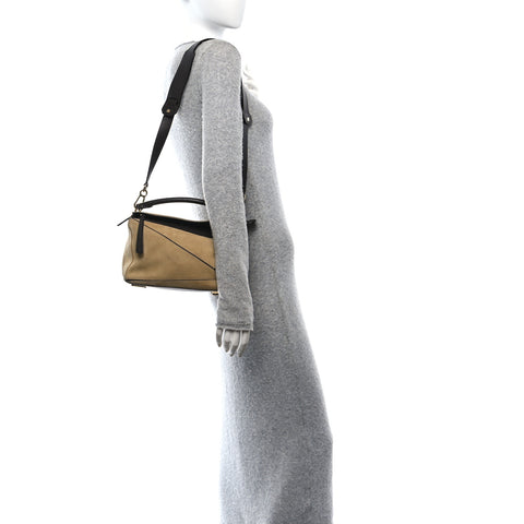 Suede Medium Puzzle Bag Gold