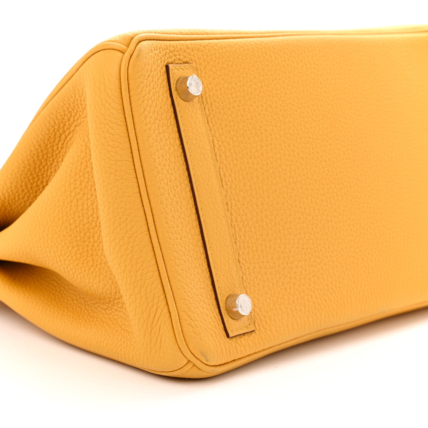 Togo Shiny Niloticus Crocodile Birkin Touch 30 Jaune Ambre