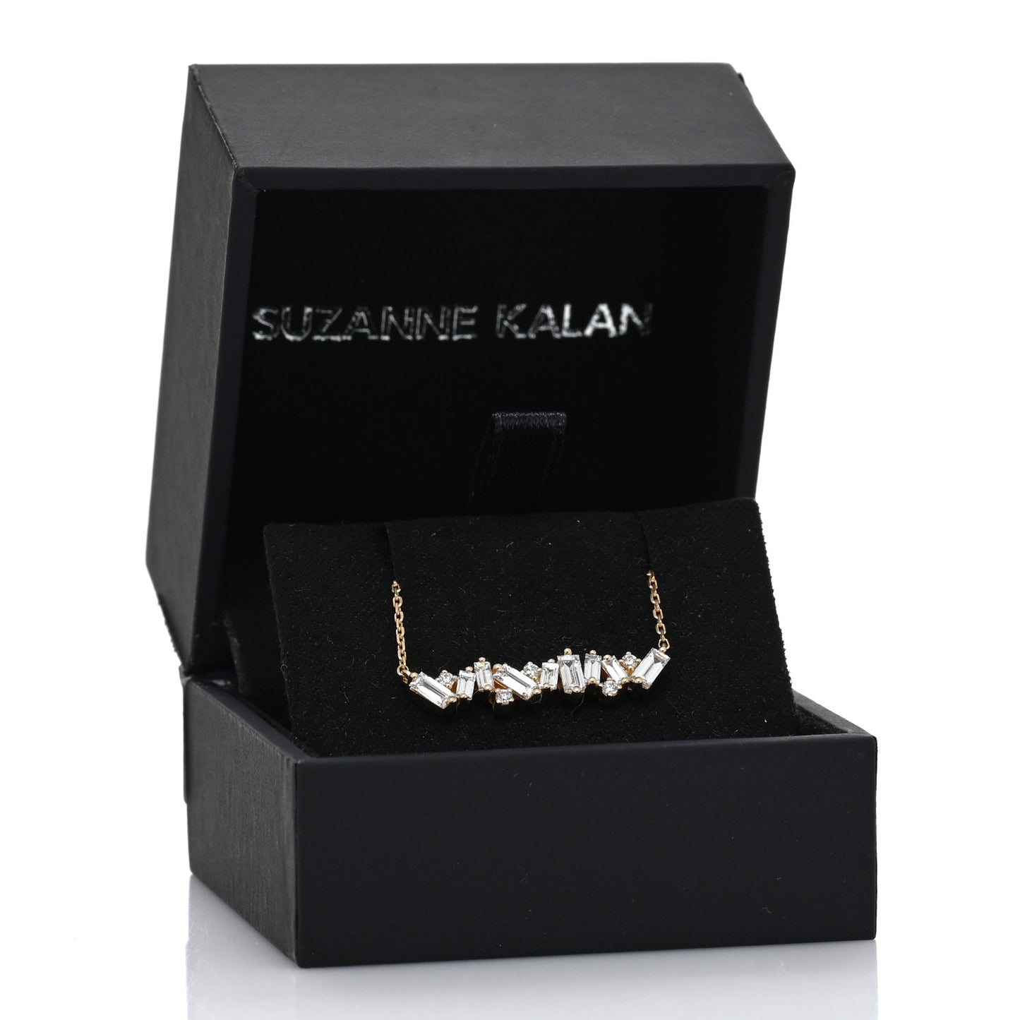 18K Yellow Gold Diamond Frenzy Bar Necklace