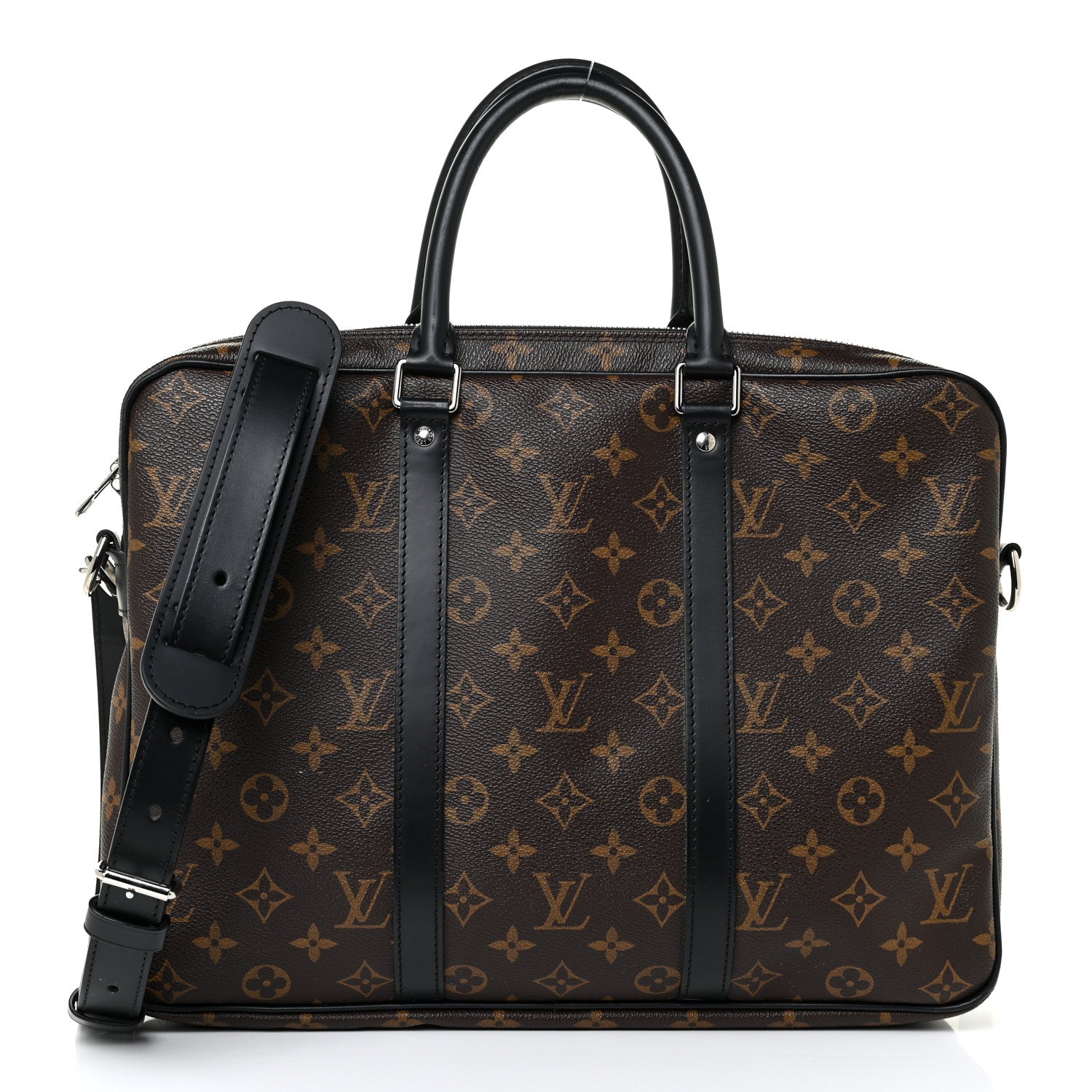 Louis Vuitton Monogram Macassar Porte-Documents Voyage PM 1 of 17