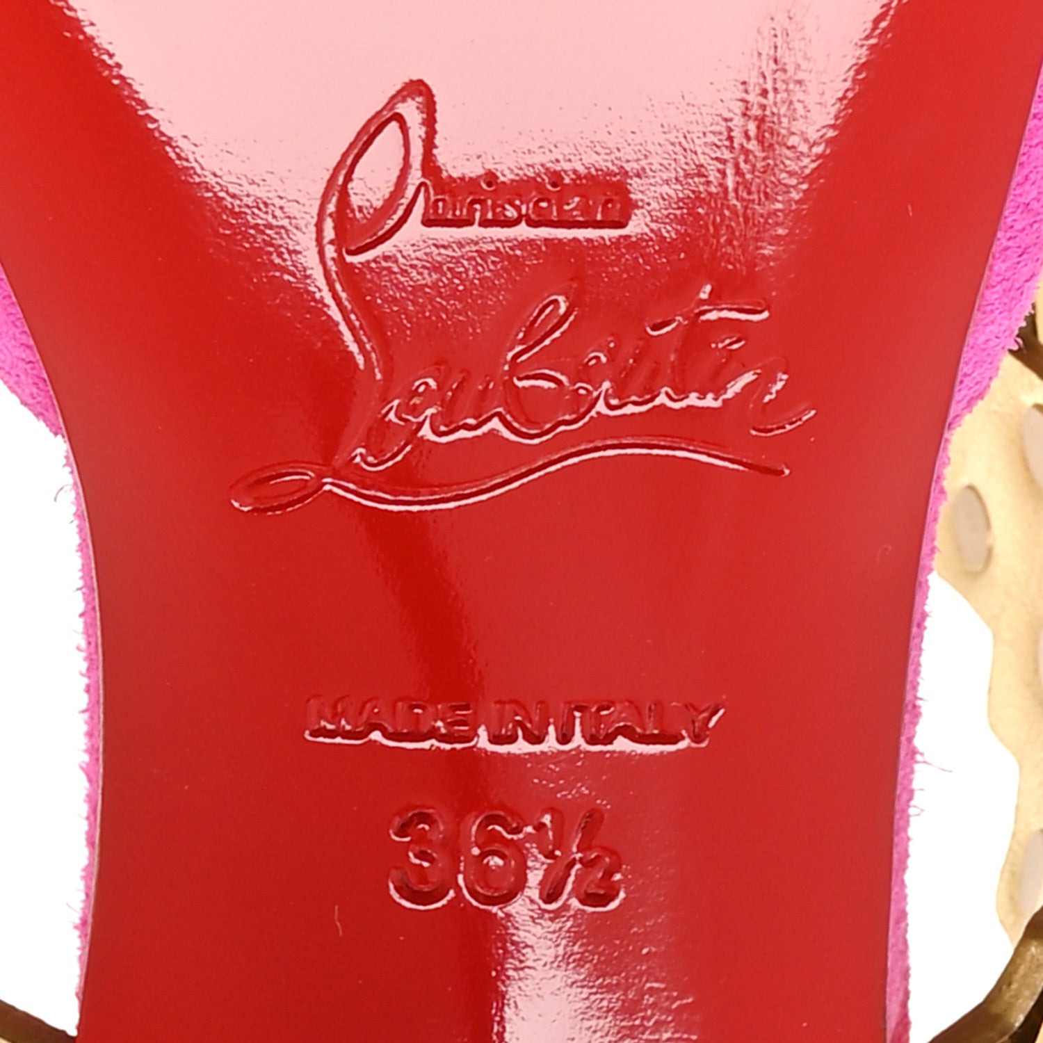 Christian Louboutin Veau Velours Specchio Planet Choc 80 Mule 36.5 Diva Pink 7 of 8