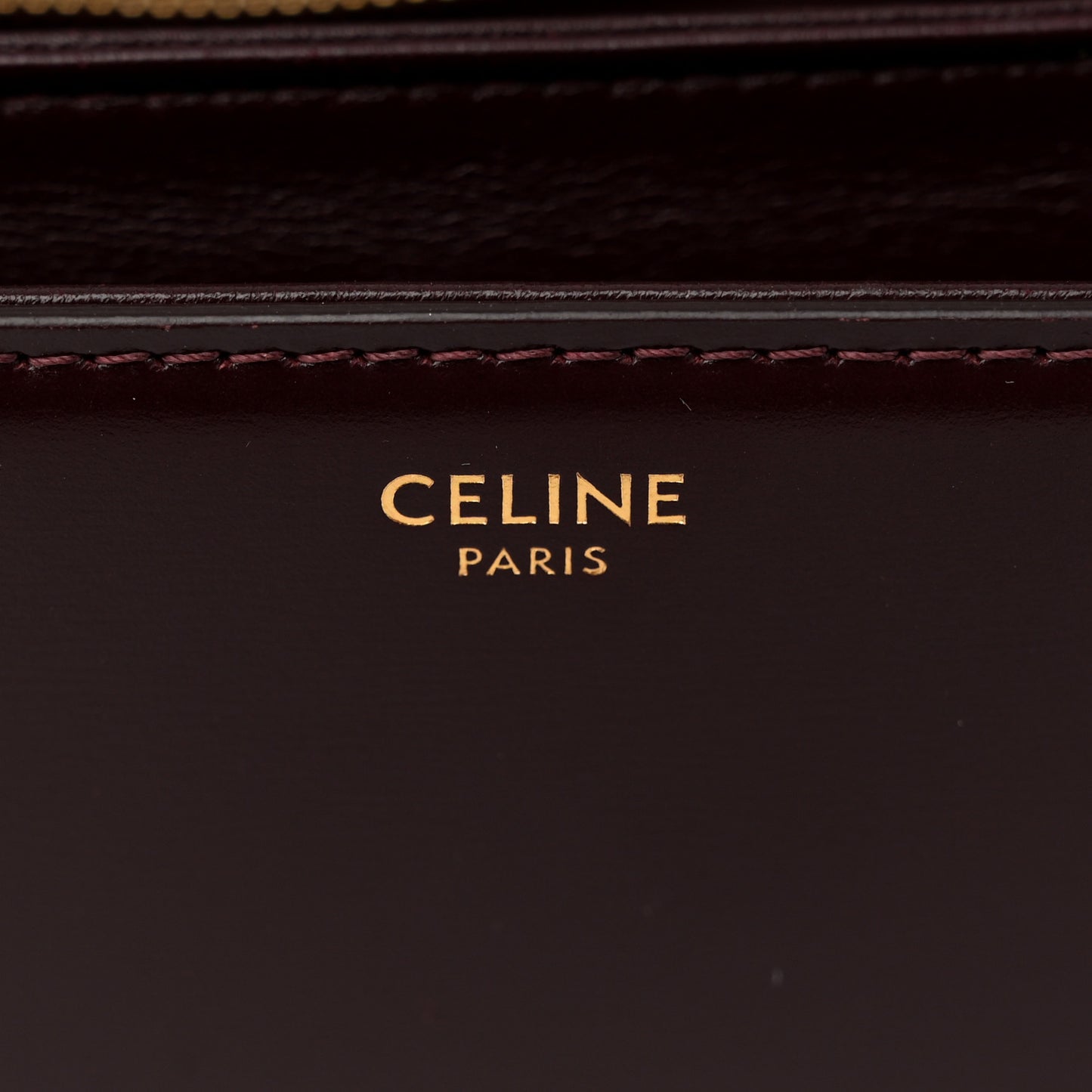 Shiny Calfskin Medium Triomphe Burgundy