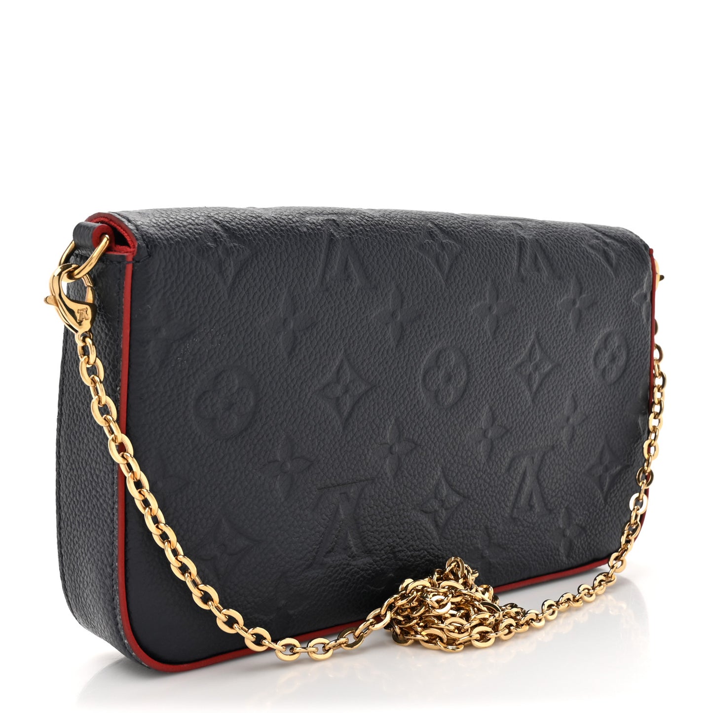 Empreinte Pochette Felicie Chain Wallet Marine Rouge
