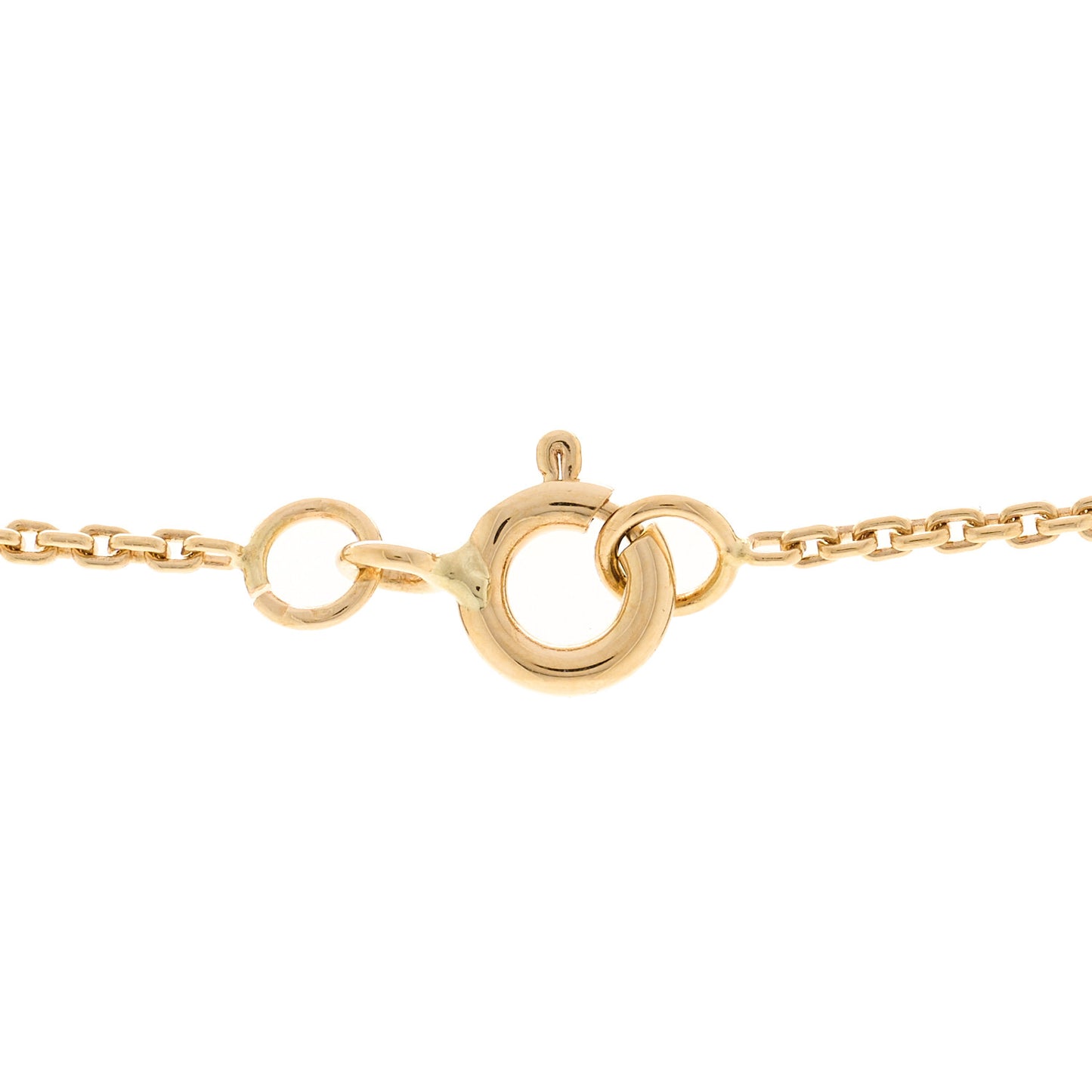 18K Yellow Gold Diamond Small LV Volt One Pendant Necklace