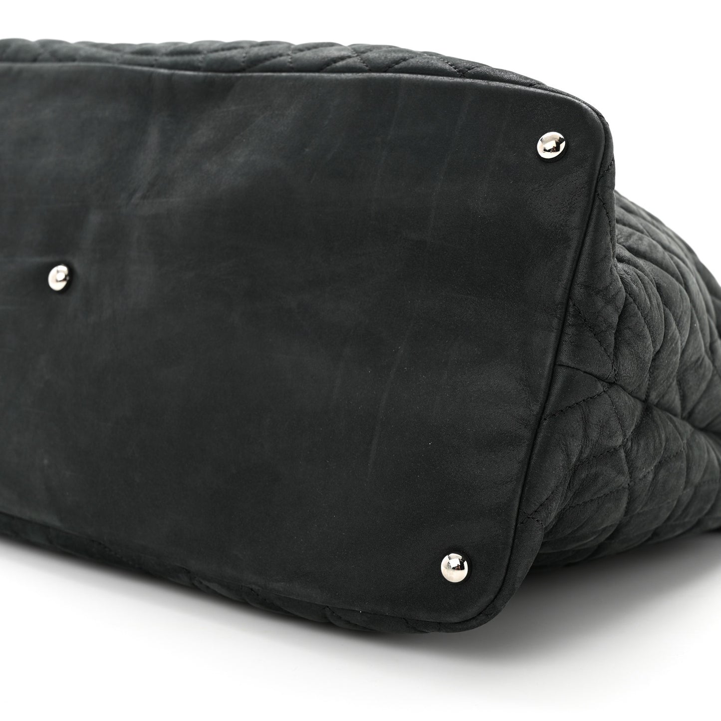 Iridescent Calfskin Large Sea Hit Tote Black