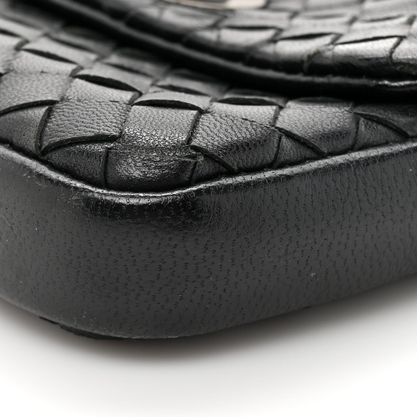 Nappa Intrecciato Turnlock Coin Pouch Black