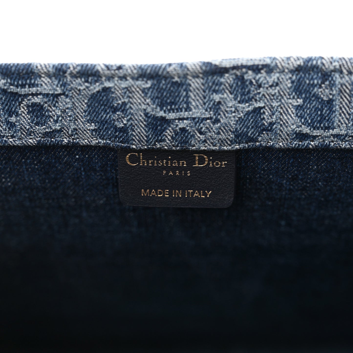 Oblique Denim Medium Book Tote Blue