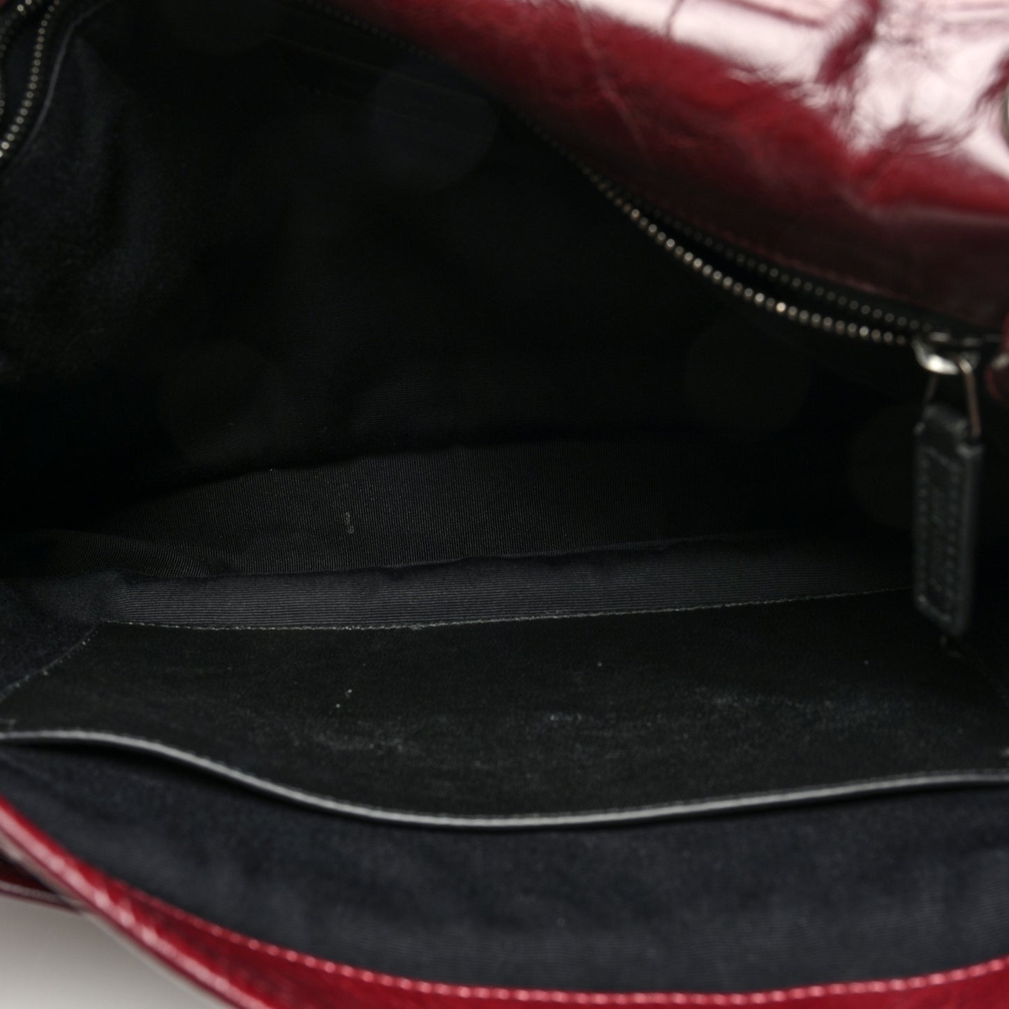 Crinkled Calfskin Matelasse Monogram Large Niki Chain Satchel Rouge Legion