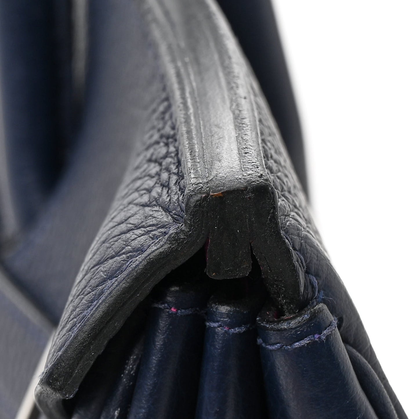 Togo Verso Birkin 35 Bleu Nuit Rose Pourpre