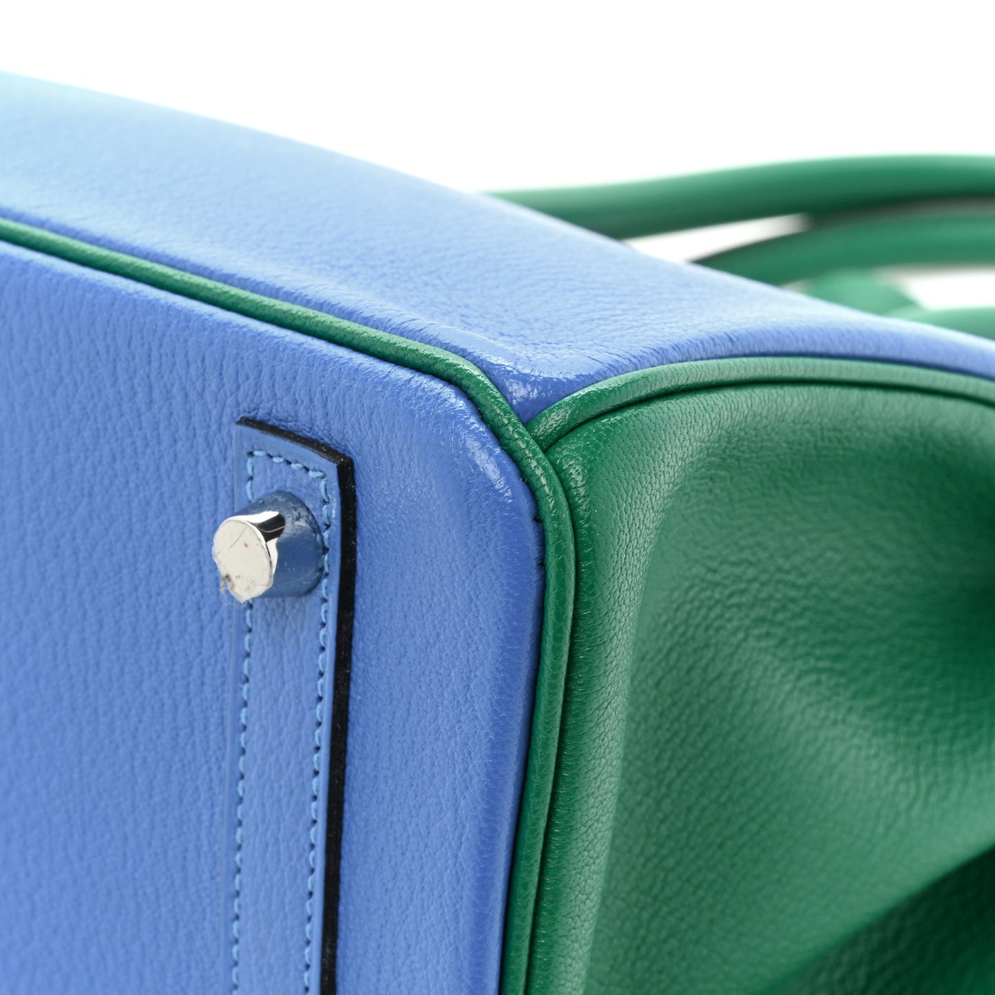 Chevre Mysore Horseshoe Birkin 30 Bleu Hydra Vert Bengale