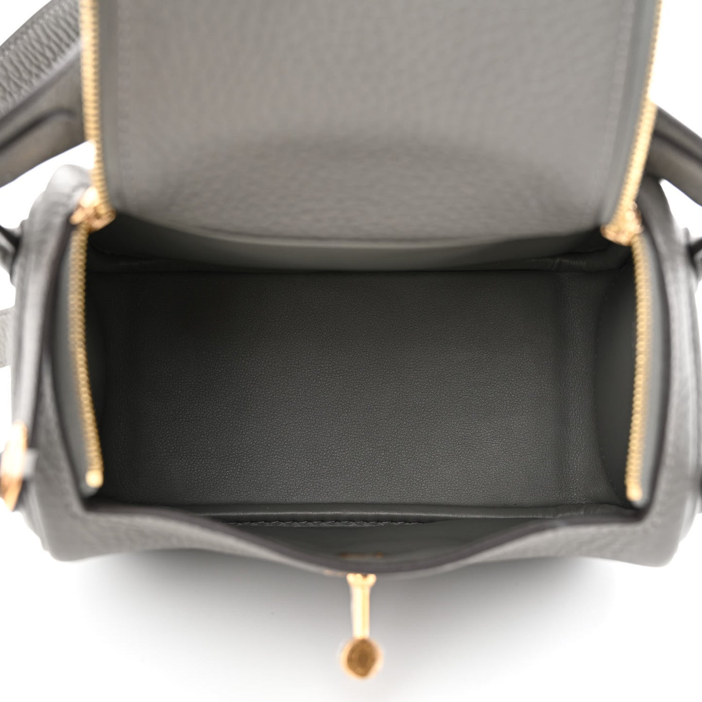 Taurillon Clemence Mini Lindy 20 Gris Meyer