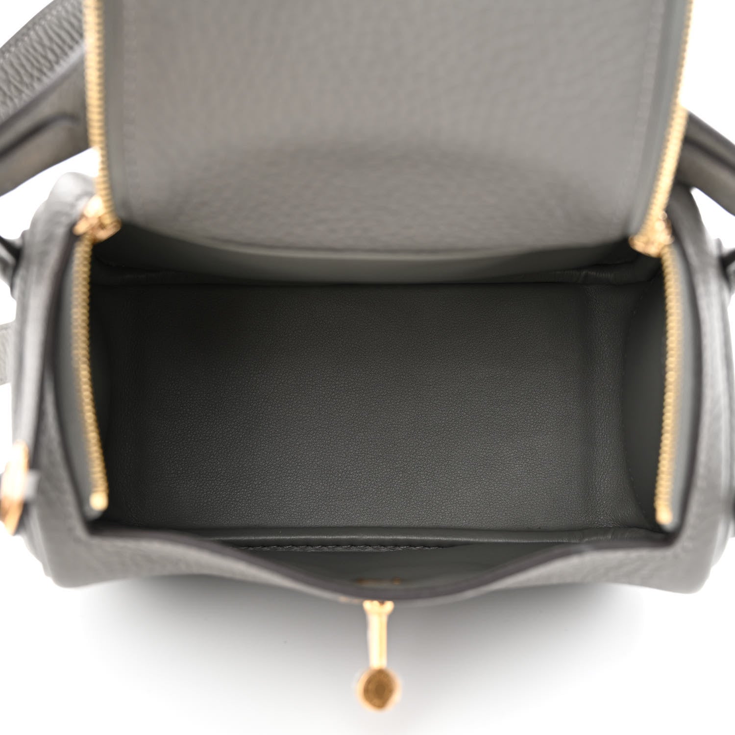 Hermes Taurillon Clemence Mini Lindy 20 Gris Meyer 5 of 11
