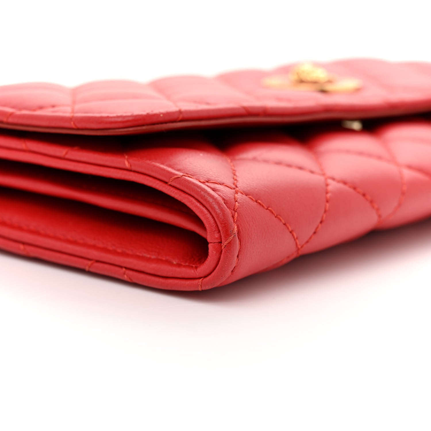 Versace Lambskin Quilted Medusa Wallet On Chain Crossbody Red 9 of 16