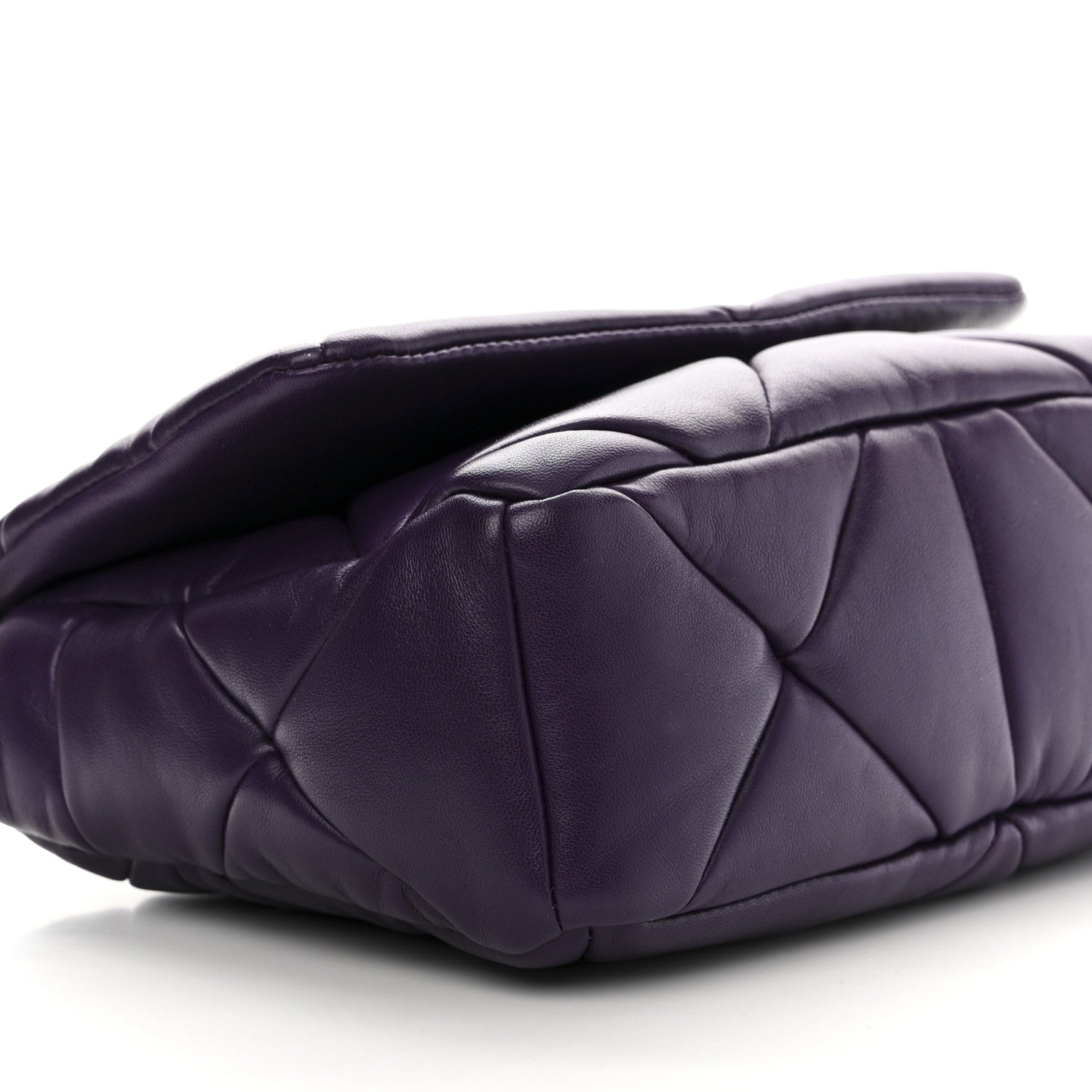 Prada Nappa Re-Nylon Triangle Quilted Patchwork System Flap Shoulder Bag Viola 9 of 10