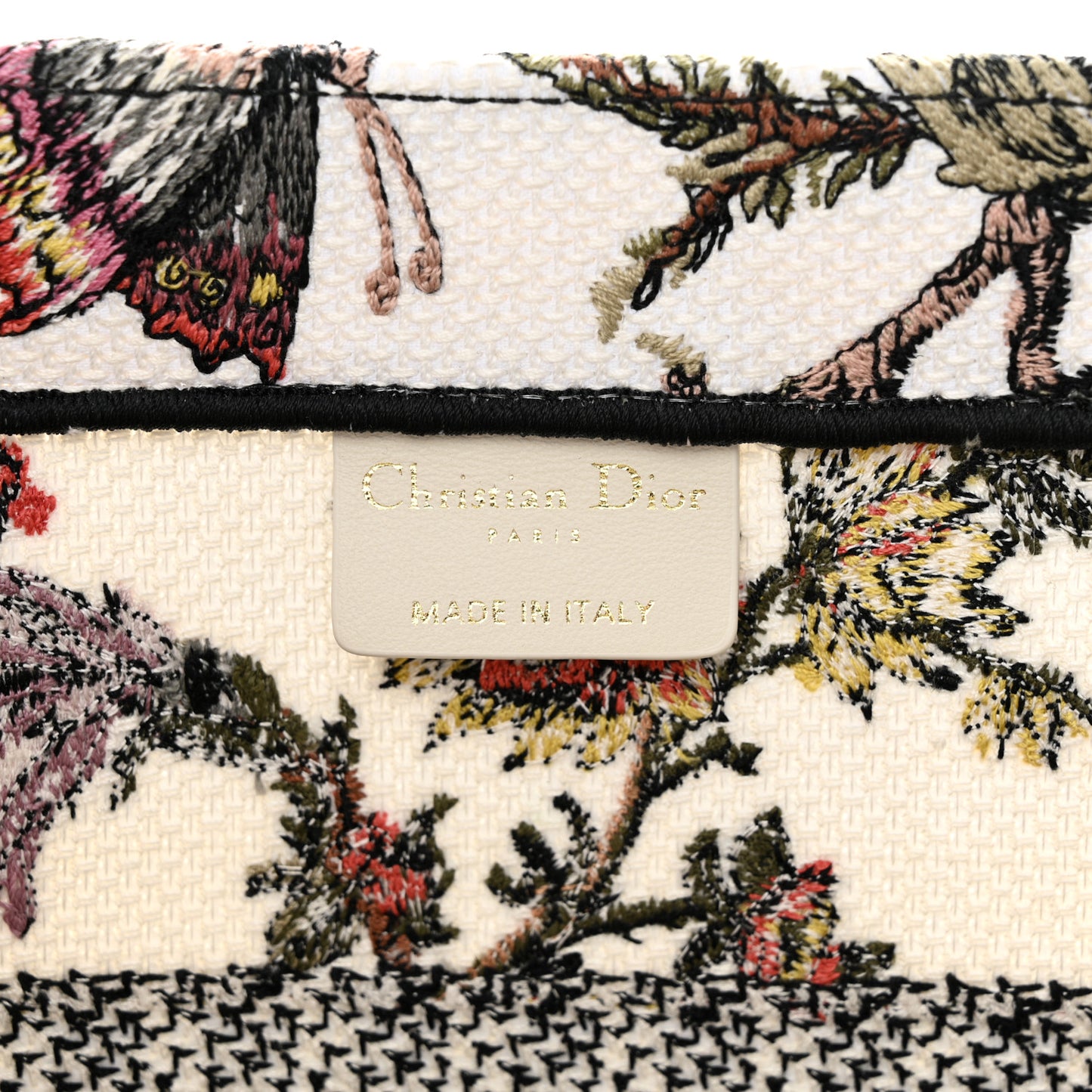 Canvas Jardin Botanique Embroidered Medium Book Tote Multicolor