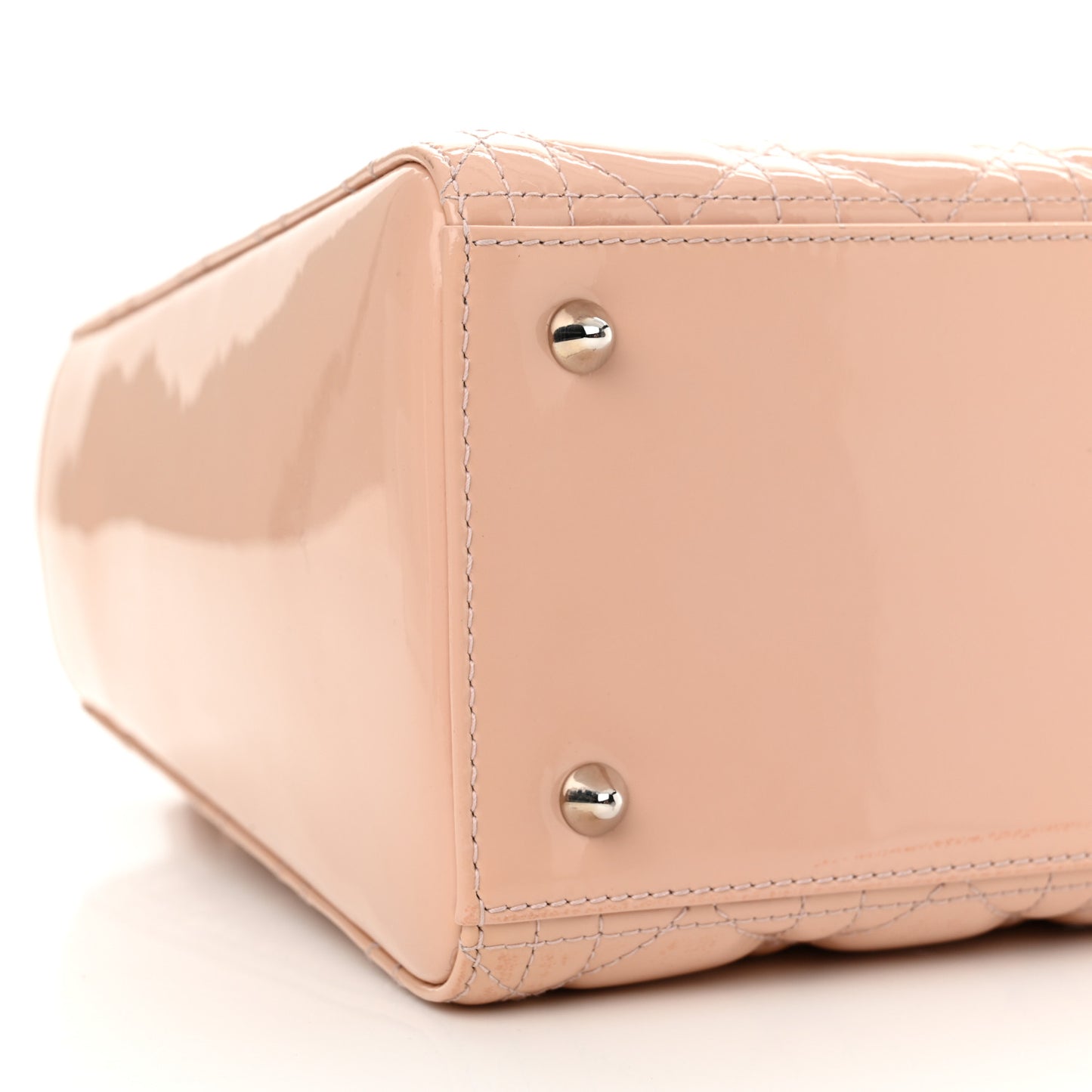 Patent Cannage Medium Lady Dior Light Pink