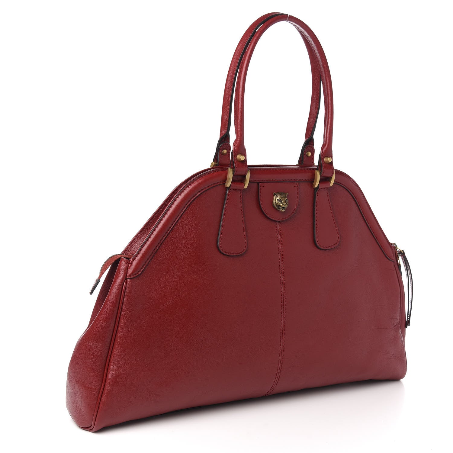 Gucci Calfskin Large Re(Belle) Top Handle Bag Red 1 of 9