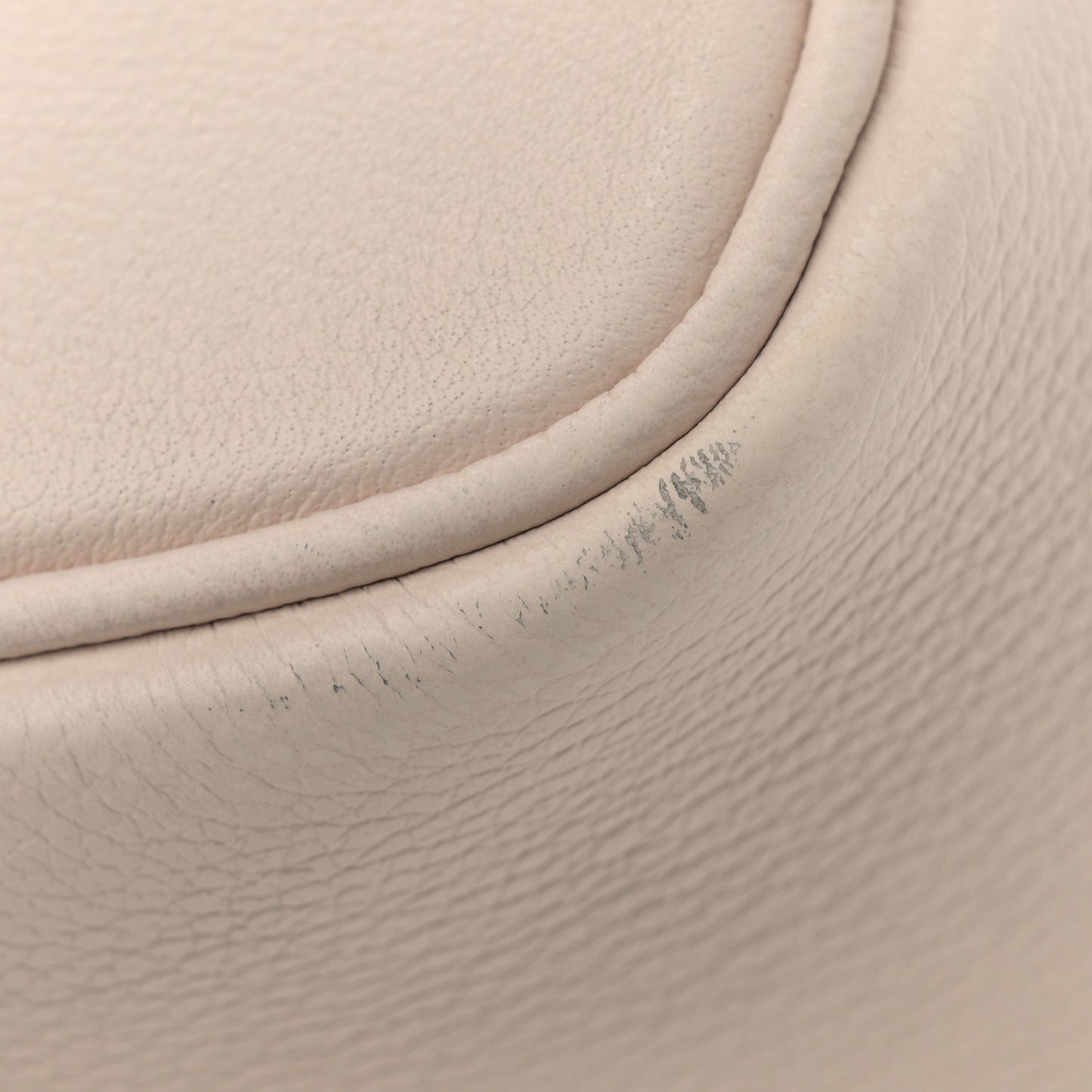 Grained Calfskin Lock and Walk Bucket Quartz