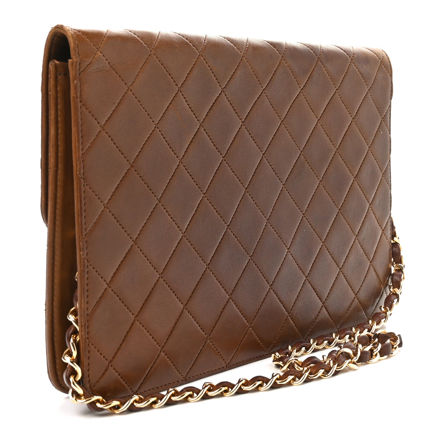 Chanel Lambskin Quilted Medium Single Flap Brown 3 of 11