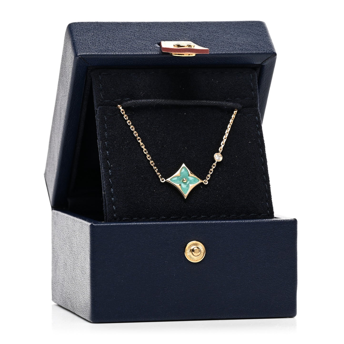 18K Yellow Gold Diamond Amazonite Color Blossom BB Star Bracelet