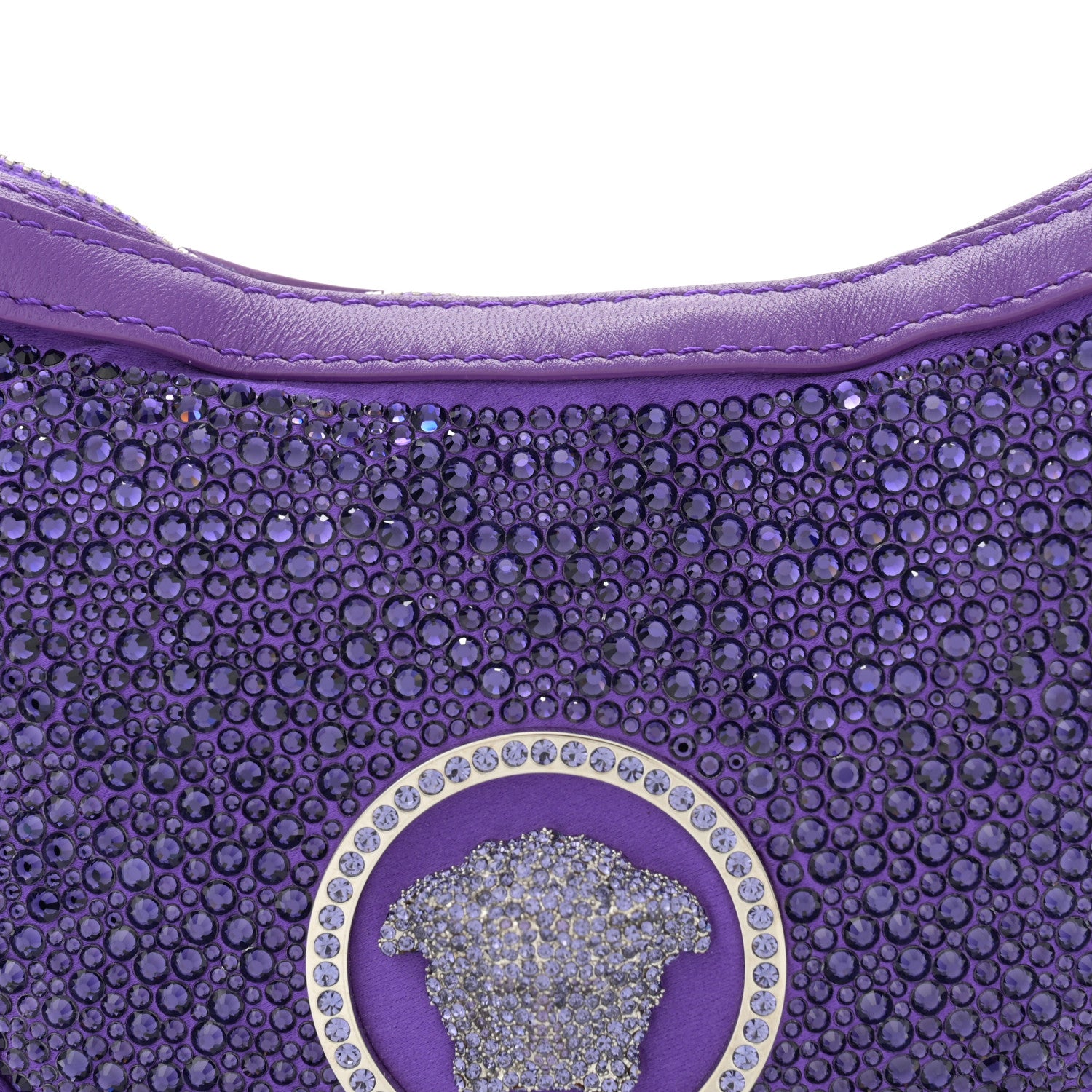 Versace Crystal Repeat Mini Hobo Purple 7 of 13