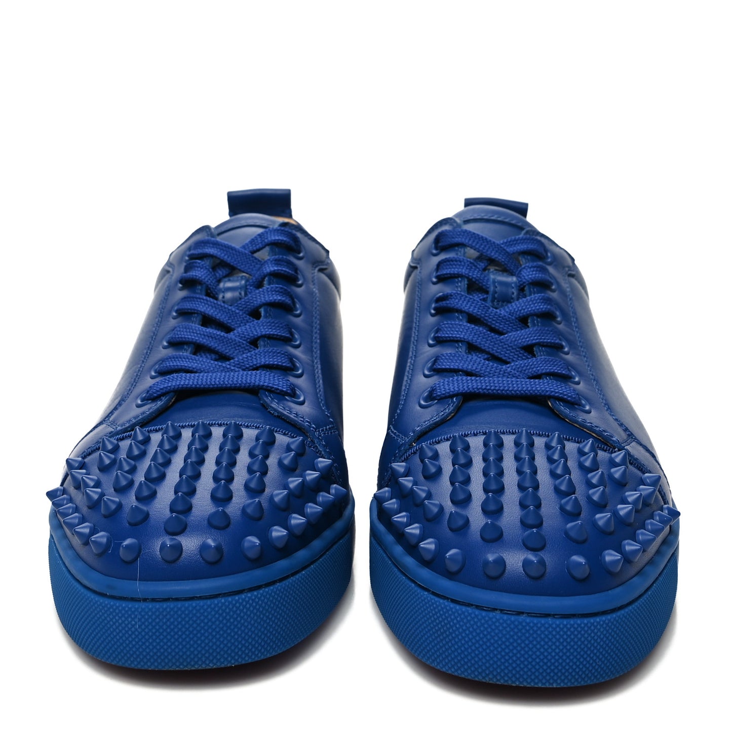 Calfskin Mens Louis Junior Spikes Flat Sneakers 43.5 Neptune