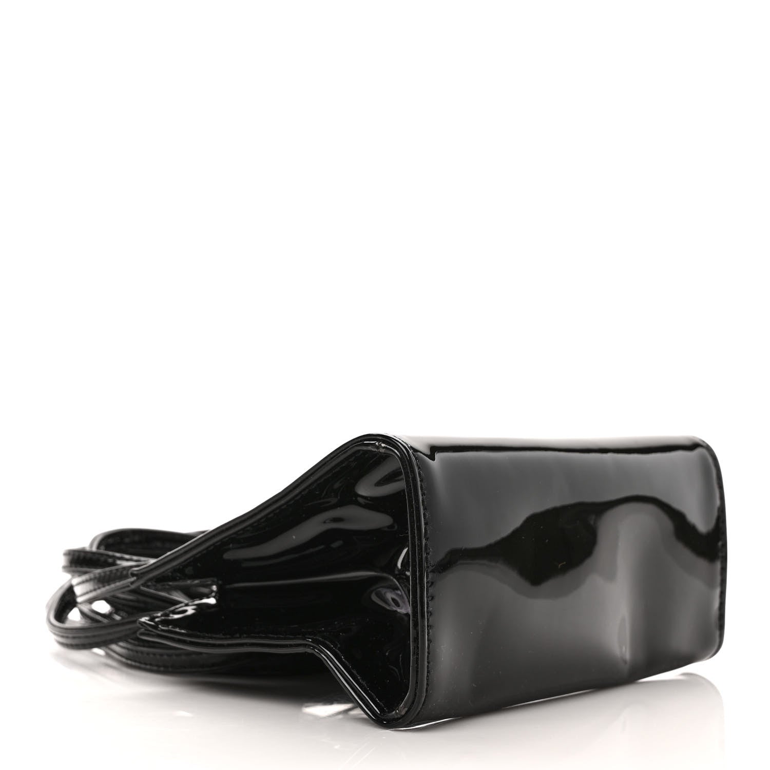 Telfar Patent Vegan Leather Small Shopping Bag Black 4 of 8
