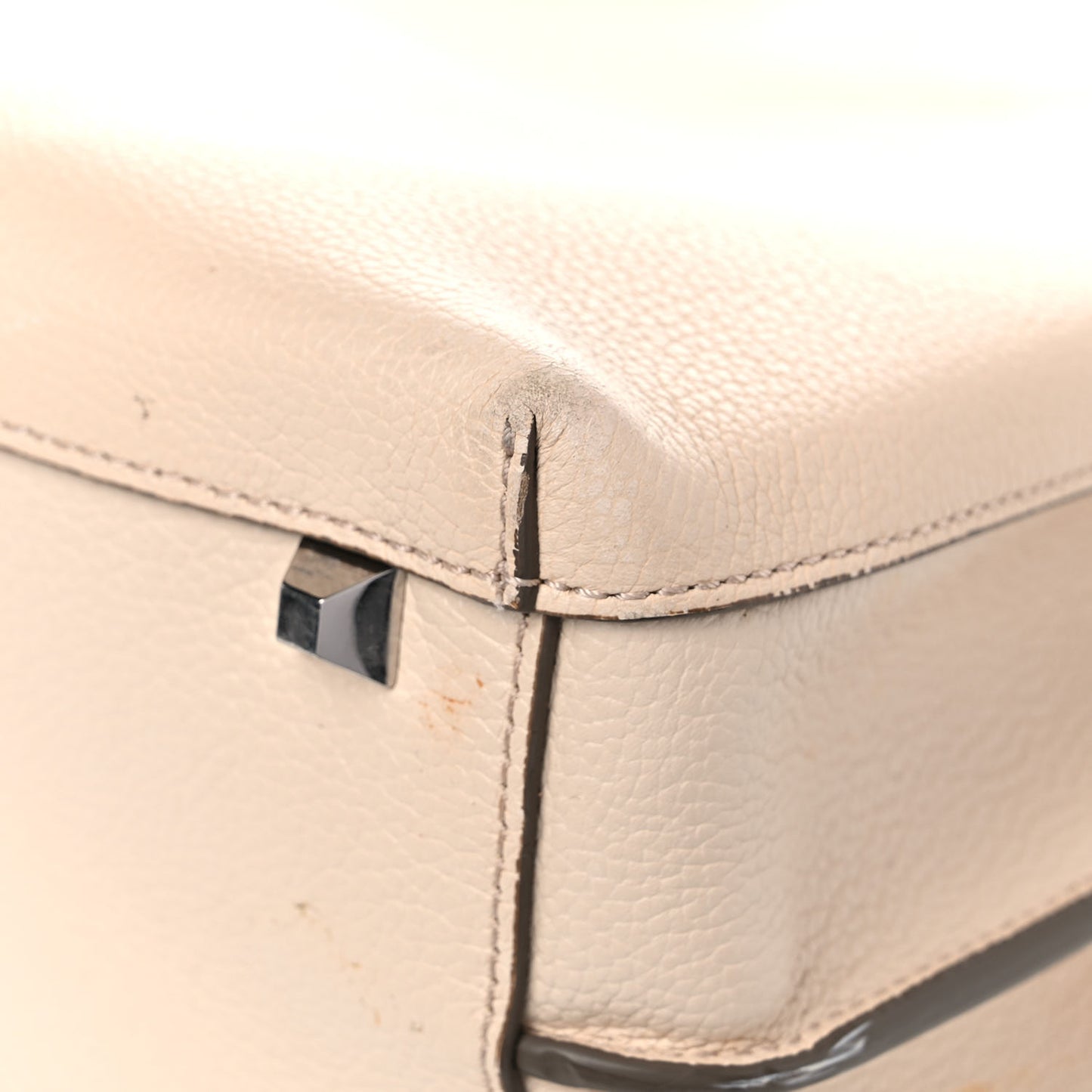 Grained Calfskin Large Milla Hobo Natural