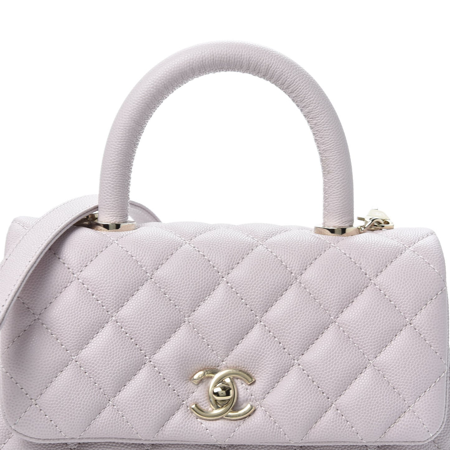 Caviar Quilted Mini Coco Handle Flap Lilas Lilac