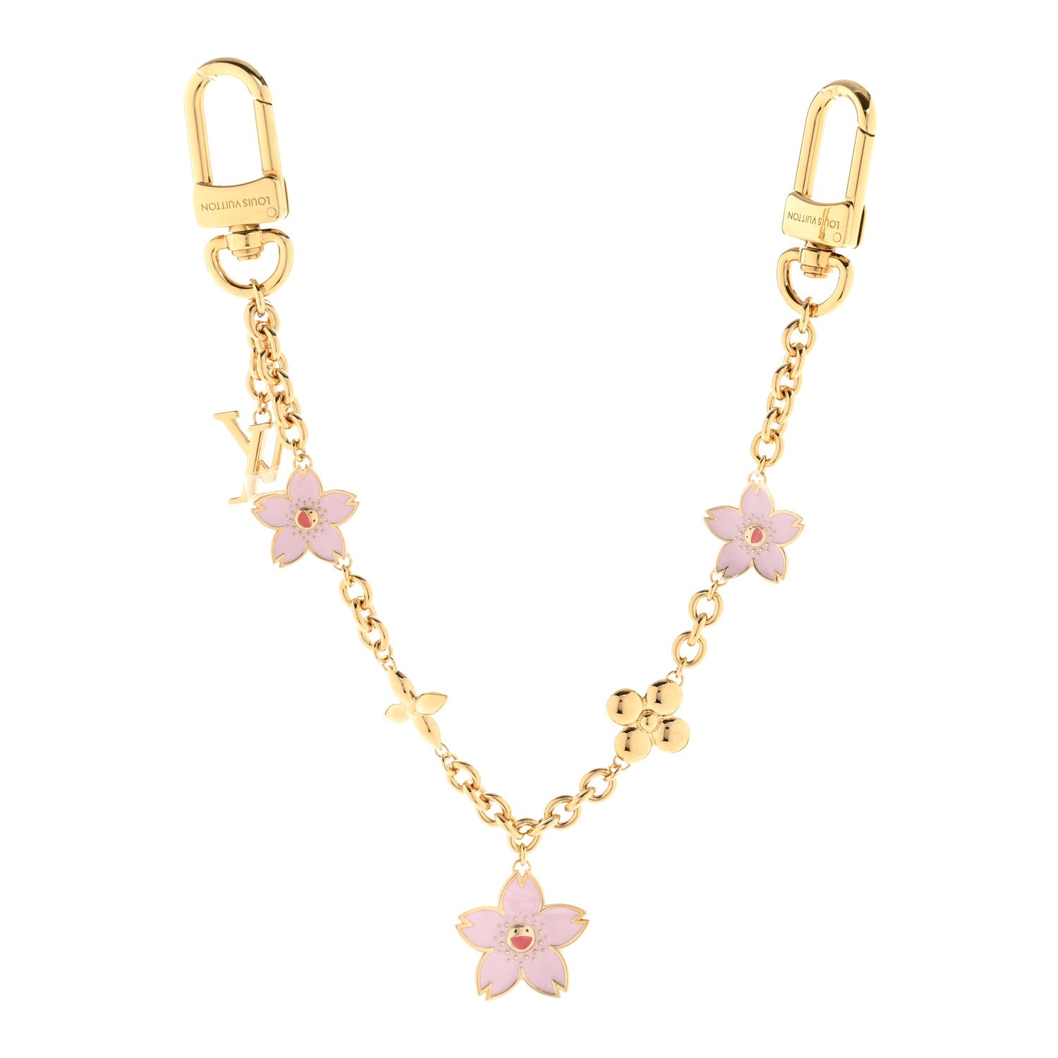Louis Vuitton LV x TM Cherry Blossom Bag Chain Key Holder Rose