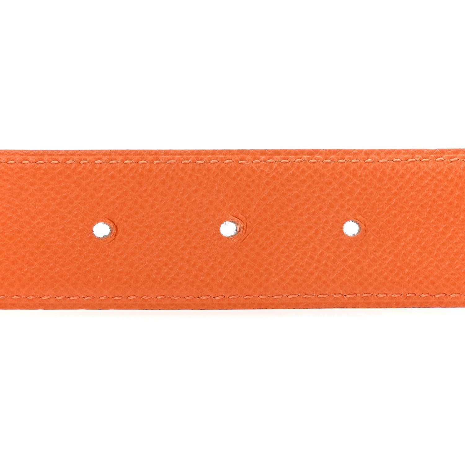 Hermes Swift Epsom 32mm H Belt 85 34 Black Orange 4 of 5