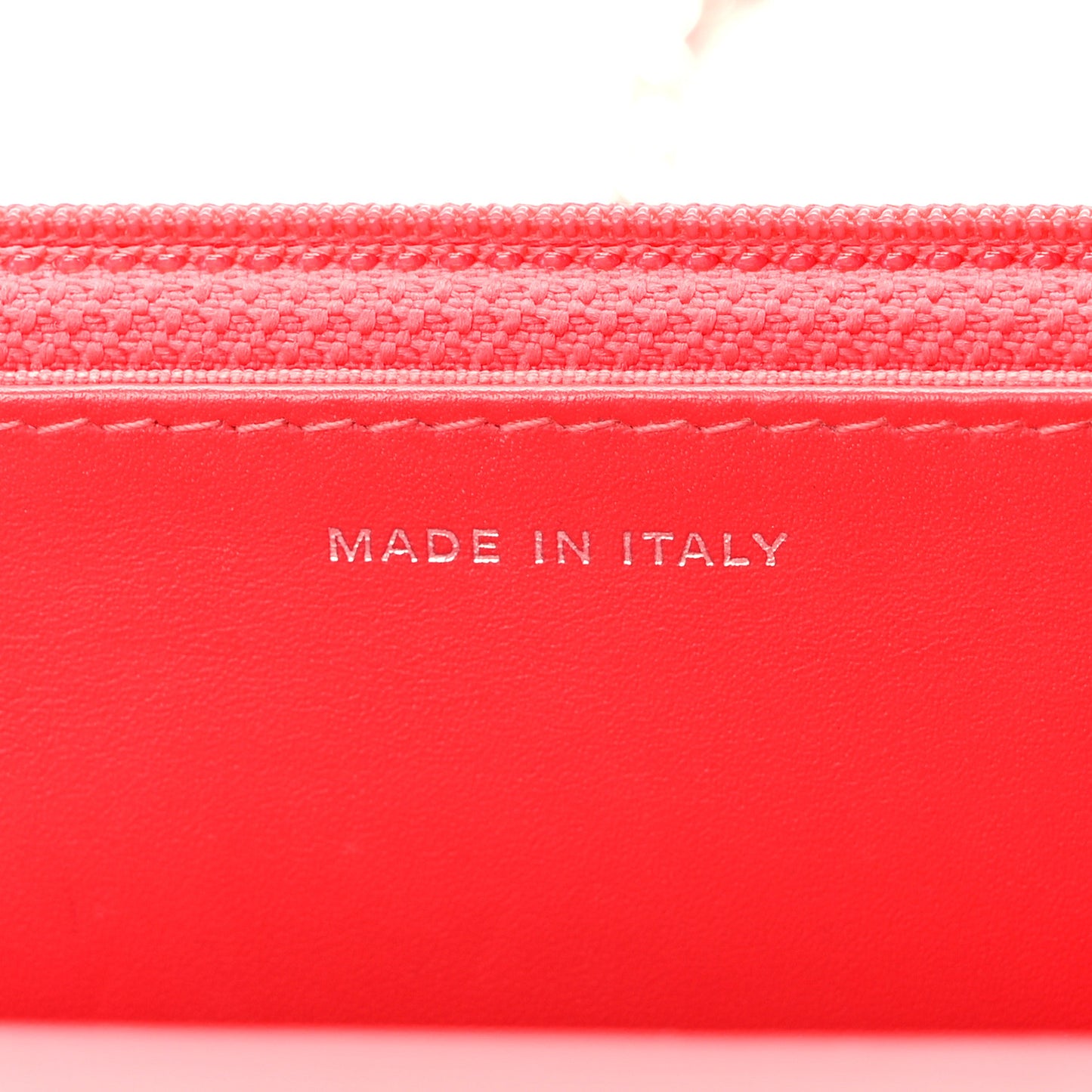 Patent Quilted Wallet On Chain WOC Coral