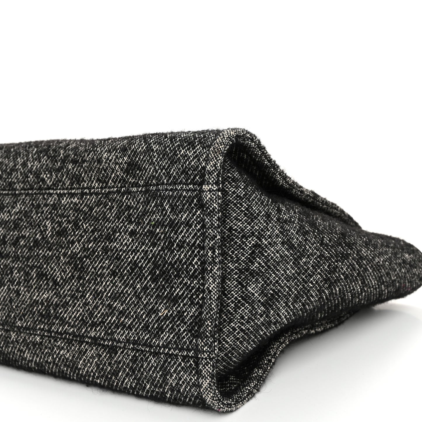 Mixed Fibers Calfskin Medium Deauville Tote Black