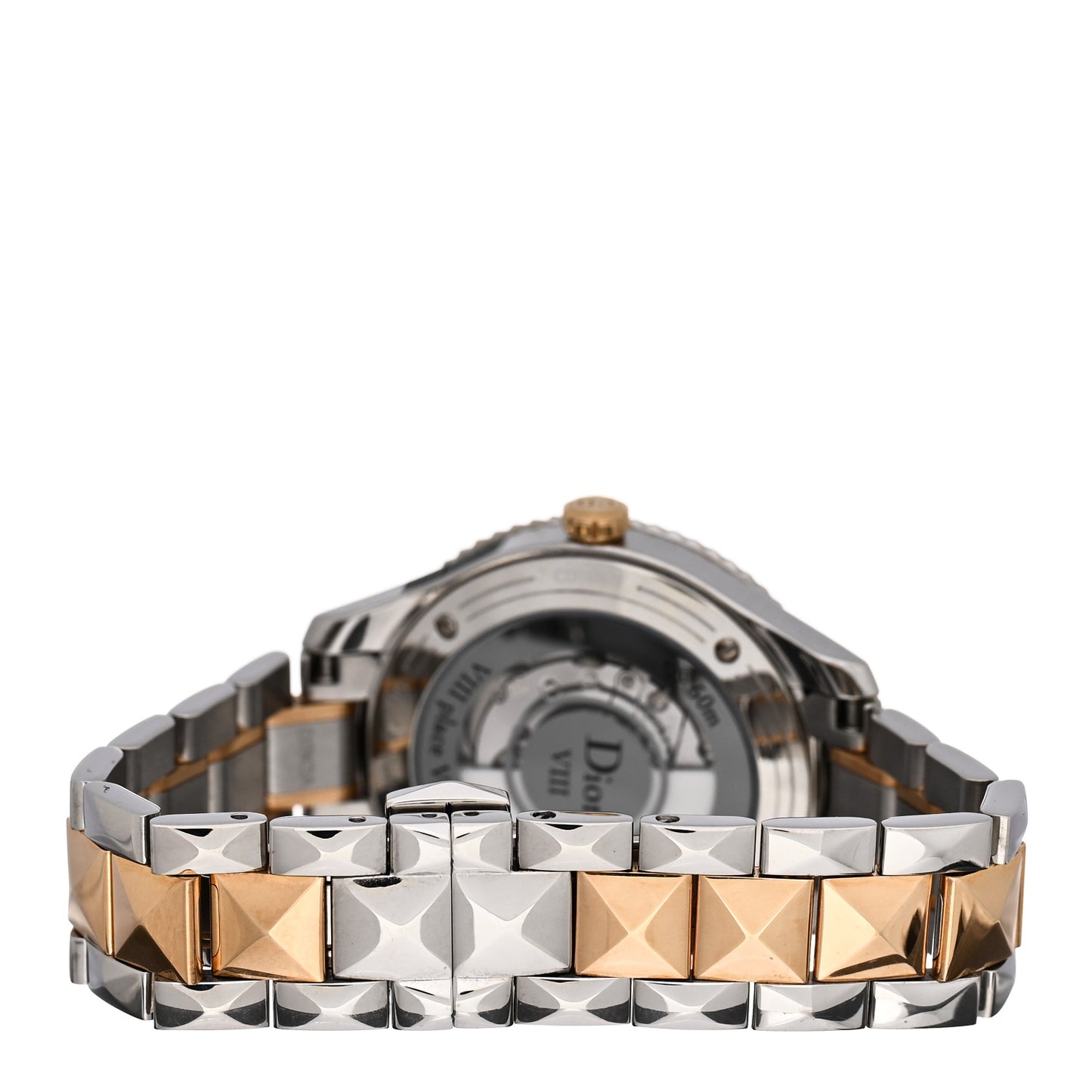 Stainless Steel 18K Rose Gold Diamond Mother of Pearl 32mm Dior VIII Montaigne Automatic Watch