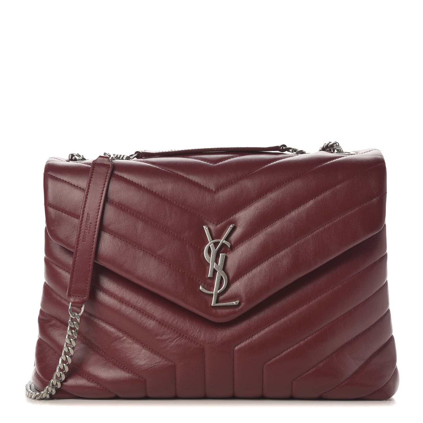 Calfskin Y Quilted Monogram Medium Loulou Chain Satchel Palissandre
