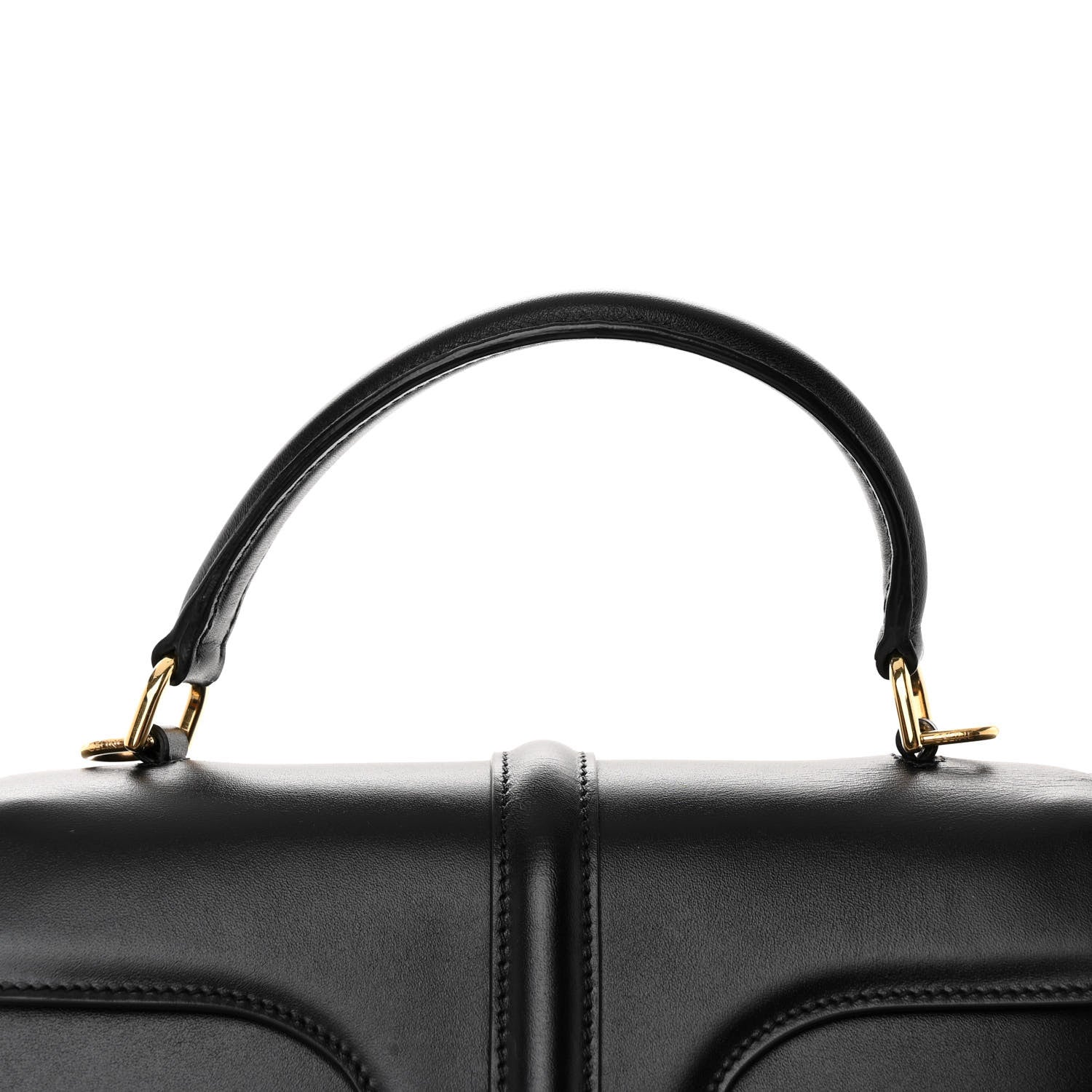 Celine Satinated Calfskin Small 16 Top Handle Bag Black 11 of 11