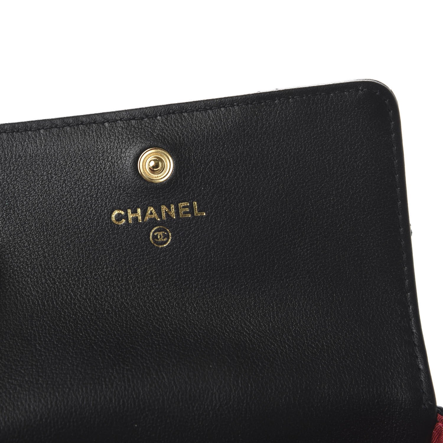 Chanel Calfskin Quilted About Pearls Card Holder Flap With Chain Black 8 of 12