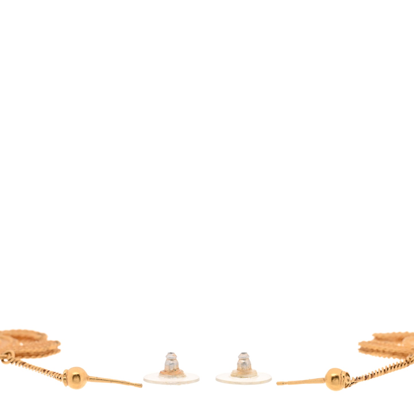 CC Drop Earrings Matte Gold
