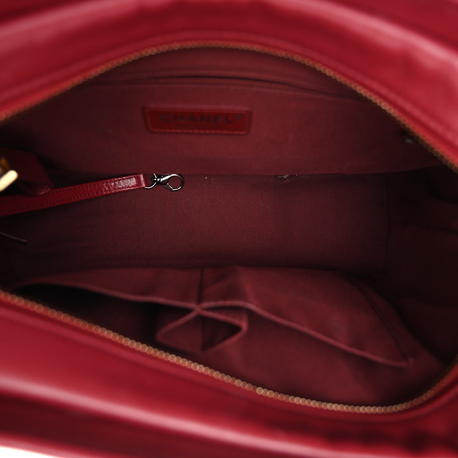 Chanel Aged Calfskin Chevron Quilted Medium Gabrielle Hobo Dark Pink 5 of 11