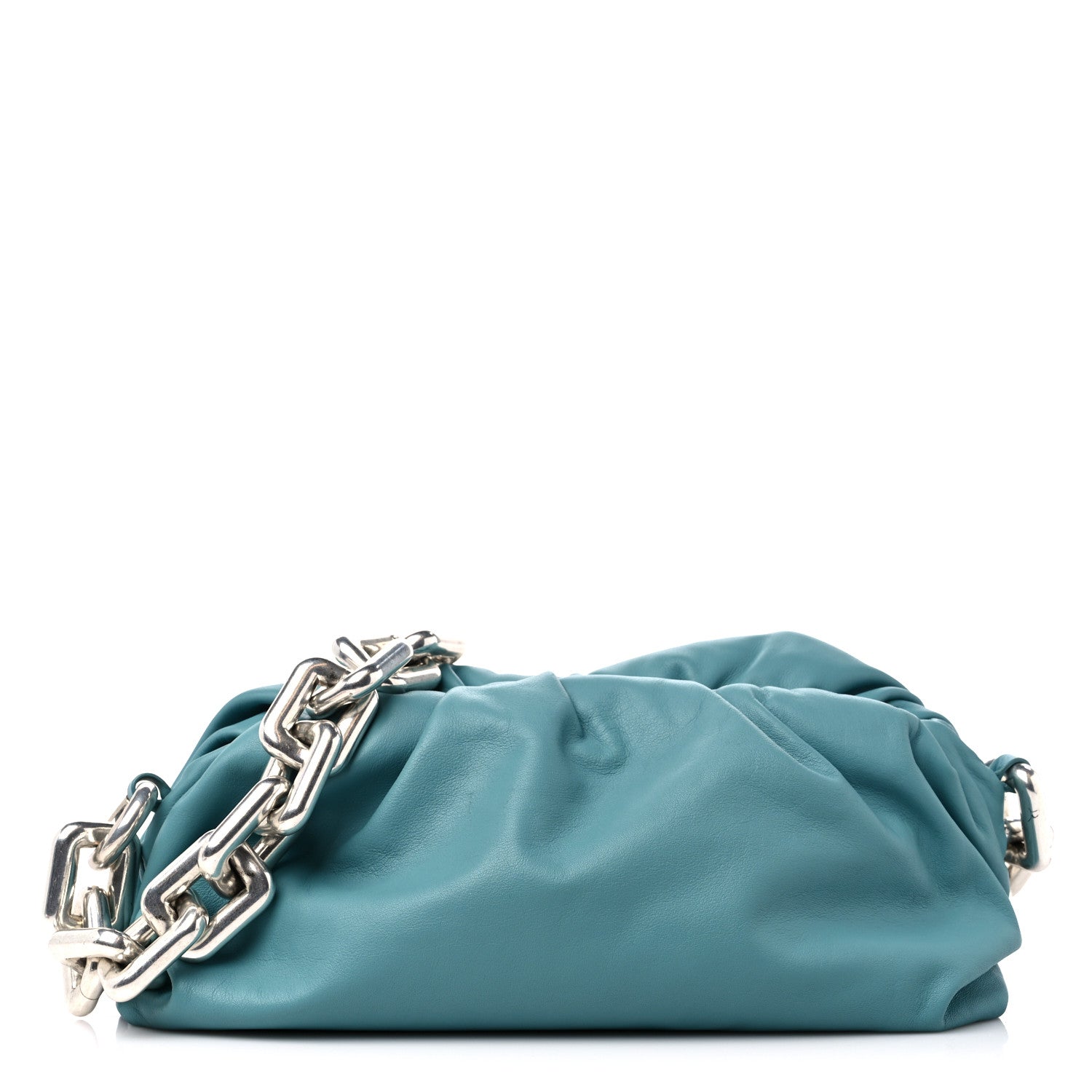 Bottega Veneta Calfskin The Pouch Chain Linloleum 1 of 8