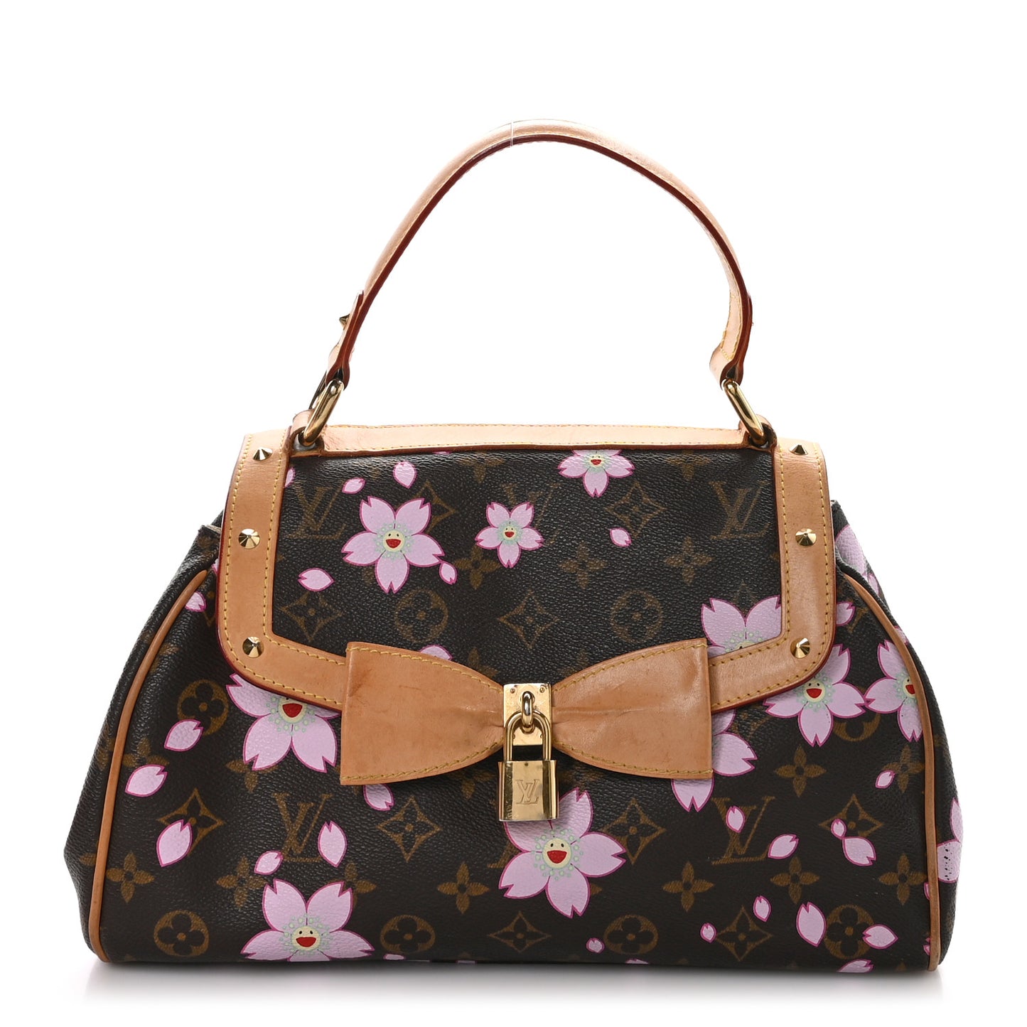 LOUIS VUITTON Monogram Cherry Blossom Sac Retro Bag Brown