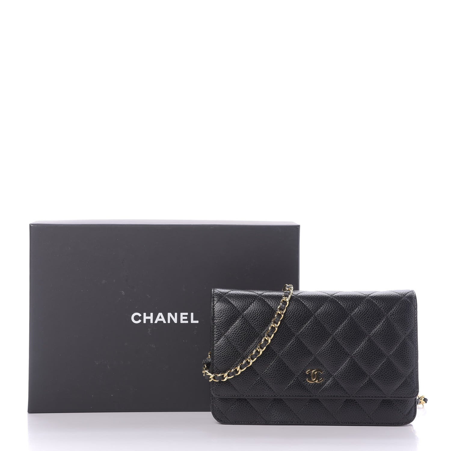 Chanel Caviar Quilted Wallet On Chain WOC Black 10 of 10